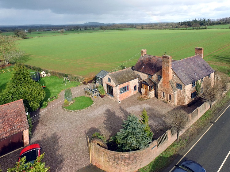 The Spawns property aerial view, holland broadbridge